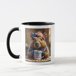 Patriotic Rodent Mug - Funny 'Merica Brew Capybara
