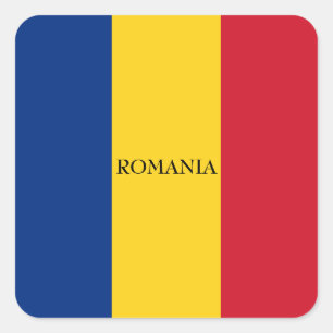 Patriotic Romania flag Romanian Square Sticker
