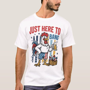 Patriotic Rooster Fireworks Vintage Shirt Design_1