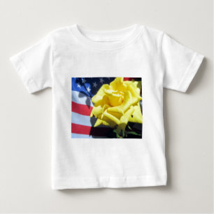 Patriotic Rose Baby T-Shirt
