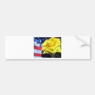 Patriotic Rose Bumper Sticker