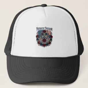 Patriotic Rose Garden Trucker Hat