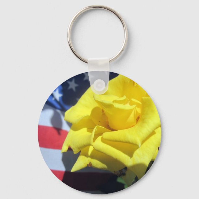 Patriotic Rose Key Ring (Front)