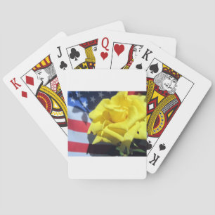 Patriotic Rose Playing Cards