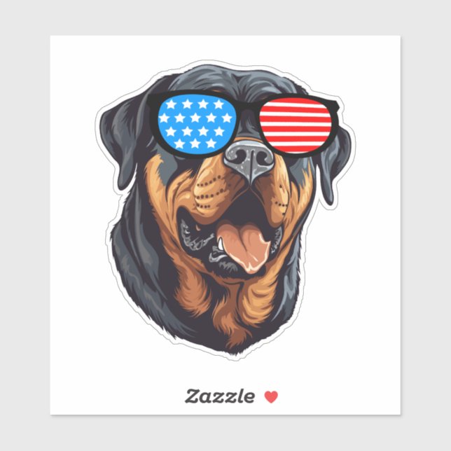 Patriotic Rottweiler (Sheet)