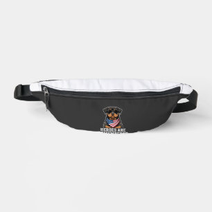 Patriotic Rottweiler Hero Dog Vector Design Bum Bags