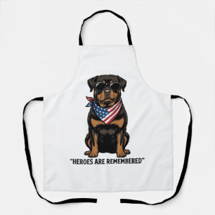 Patriotic Rottweiler Hero Dog Vintage Design_1 Apron