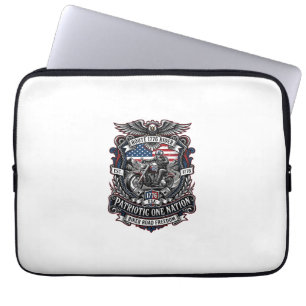 Patriotic Route 1776 Rider Biker Road Freedom Patr Laptop Sleeve