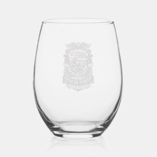 Patriotic Route 1776 Rider Biker Road Freedom Patr Stemless Wine Glass