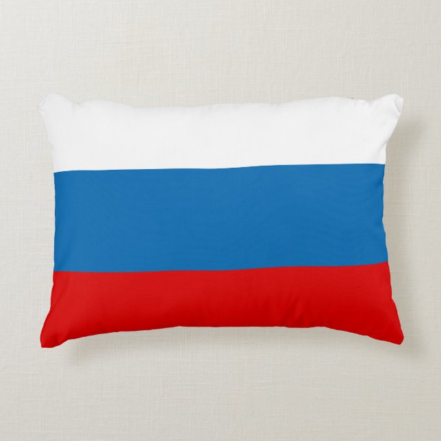 Patriotic Russian Pan Slavic flag Decorative Cushion (Front)