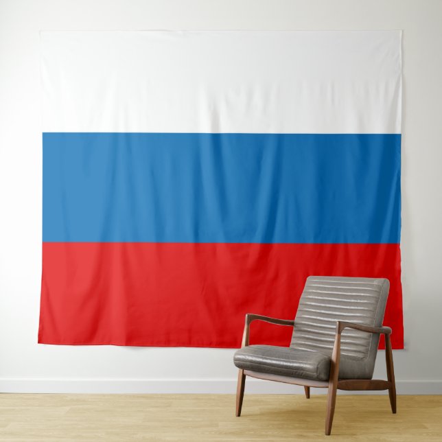 Patriotic Russian Pan Slavic flag Tapestry (In Situ (Horizontal))