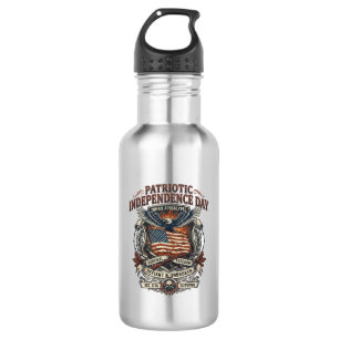 Patriotic Rust Flag Survivor Zombie Apocalypse Fre 532 Ml Water Bottle