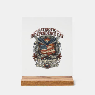 Patriotic Rust Flag Survivor Zombie Apocalypse Fre Acrylic Sign