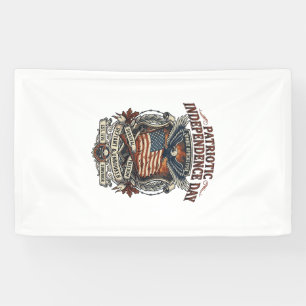 Patriotic Rust Flag Survivor Zombie Apocalypse Fre Banner