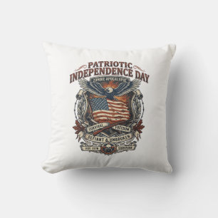 Patriotic Rust Flag Survivor Zombie Apocalypse Fre Cushion