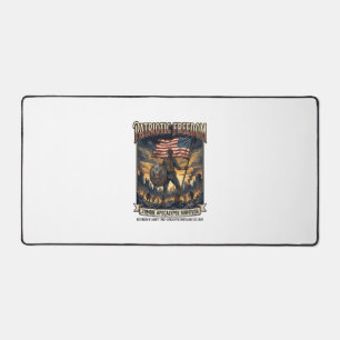 Patriotic Rust Flag Survivor Zombie Apocalypse Fre Desk Mat