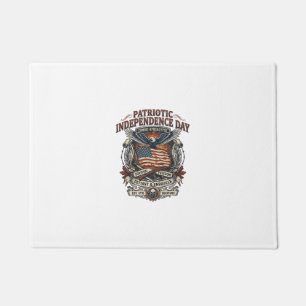 Patriotic Rust Flag Survivor Zombie Apocalypse Fre Doormat