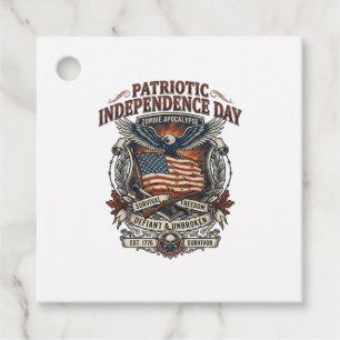 Patriotic Rust Flag Survivor Zombie Apocalypse Fre Favour Tags