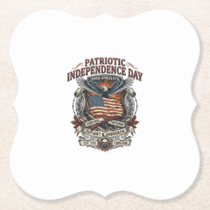 Patriotic Rust Flag Survivor Zombie Apocalypse Fre Paper Coaster