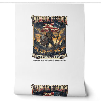 Patriotic Rust Flag Survivor Zombie Apocalypse Fre Wallpaper