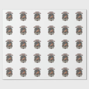Patriotic Rust Flag Survivor Zombie Apocalypse Fre Wrapping Paper