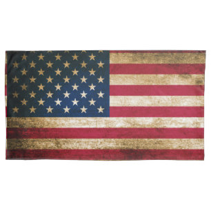 Patriotic Rustic American Flag Pillowcase