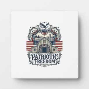 Patriotic Rustic Barn Wedding Plaque