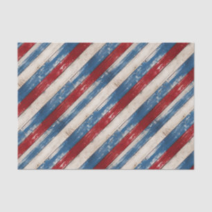 Patriotic Rustic Wood Planks Tissue Paper