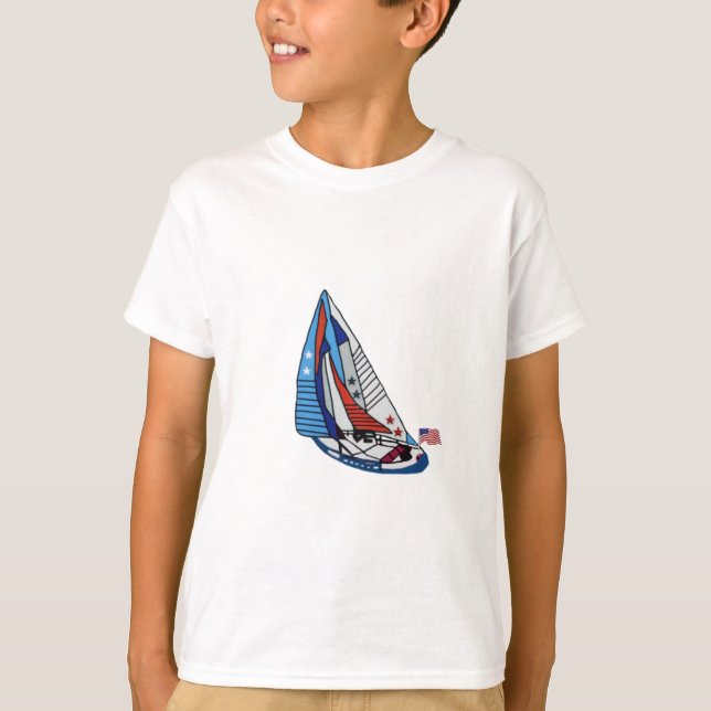 Patriotic Sailboat Shirt (Front)
