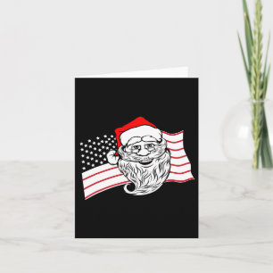 Patriotic Santa Claus Us American Flag Usa Christm Card