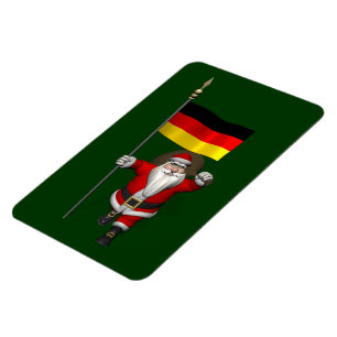 Patriotic Santa Claus With Ensign Of Germany Magnet