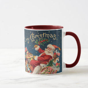 Patriotic Santa Small Merry Christmas Mug