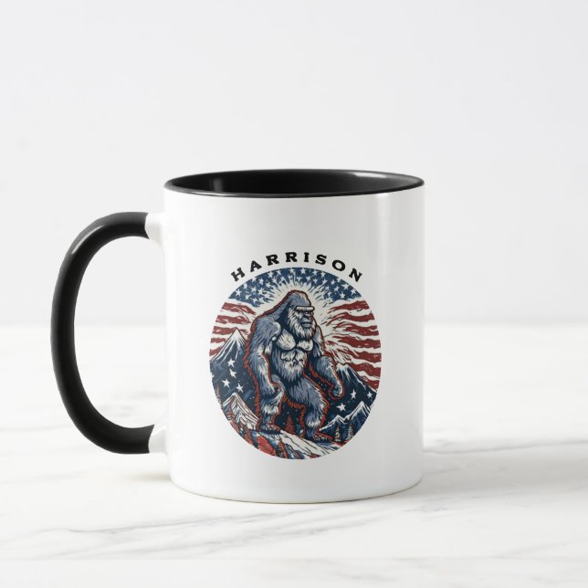 Patriotic Sasquatch Mug (Left)