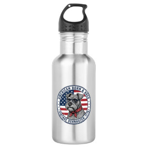 Patriotic Schnauzer Dog Vintage 532 Ml Water Bottle