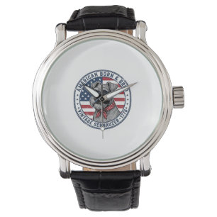 Patriotic Schnauzer Dog Vintage Watch