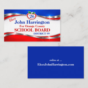 Patriotic School Board Campaign Card
