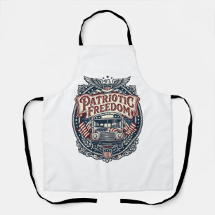 Patriotic School Bus Driver Apron