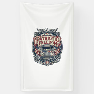 Patriotic School Bus Driver Banner