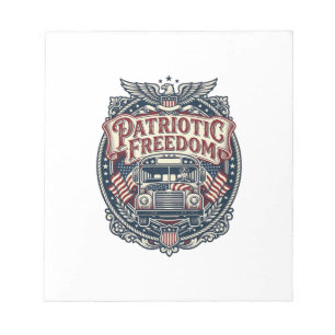 Patriotic School Bus Driver Notepad