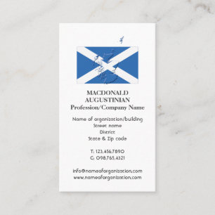 Patriotic   SCOTLAND FLAG   Photo Business Card