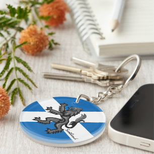 Patriotic Scotland, Scottish Flag & Rampant Key Ring