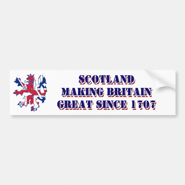 Patriotic Scottish union Jack design Bumper Sticker (Front)