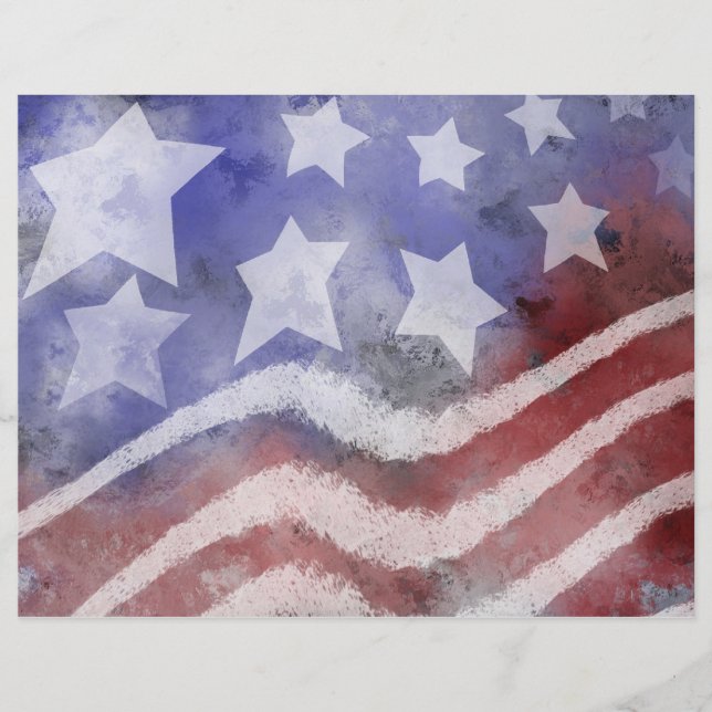 Patriotic Scrapbook Paper (Front)