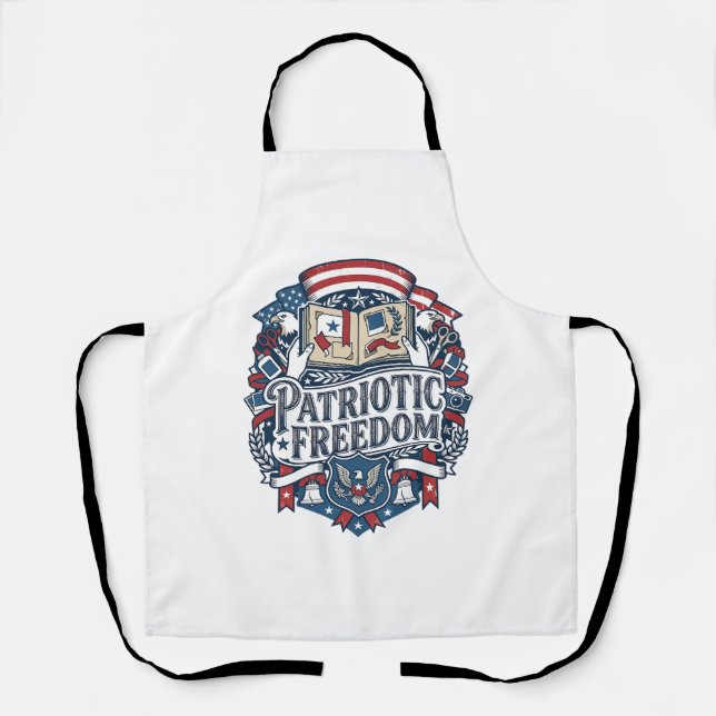 Patriotic Scrapbooker Vector Graphic Tee_1 Apron (Front)