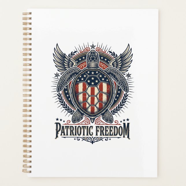  Patriotic Sea Turtle Planner (Front)