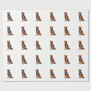 Patriotic Service Dog Golden Retriever Shirt Wrapping Paper
