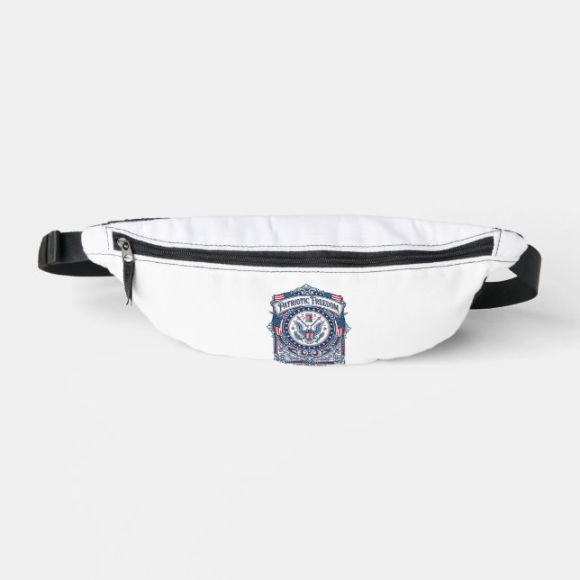 Patriotic Sewing Circle Vector Graphic Tee Bum Bags (Front)