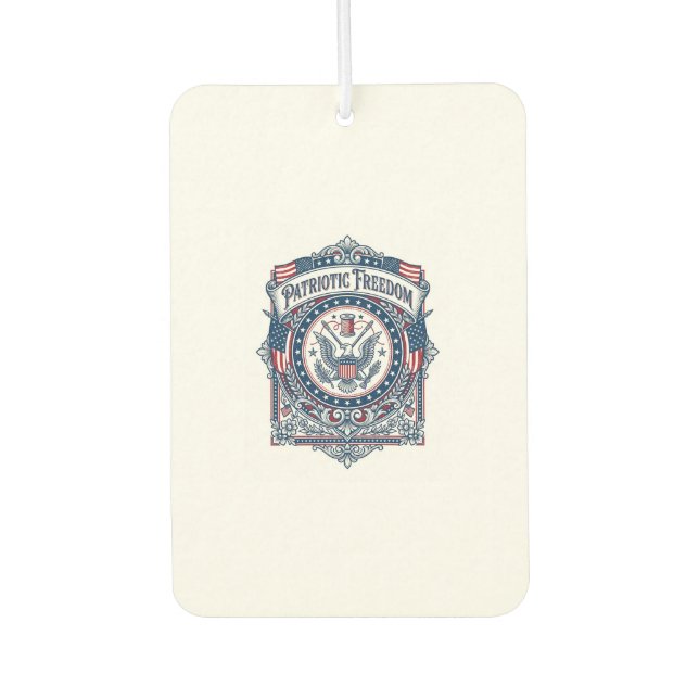 Patriotic Sewing Circle Vector Graphic Tee Car Air Freshener (Front)