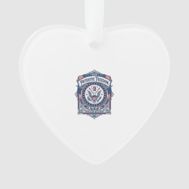 Patriotic Sewing Circle Vector Graphic Tee Ornament (Front)