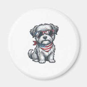 Patriotic Shaggy Dog Vintage Engraving Tank Top_1 Magnet